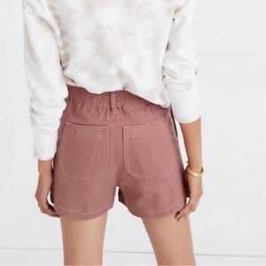Madewell High Waisted Camp Shorts - Pink Medium